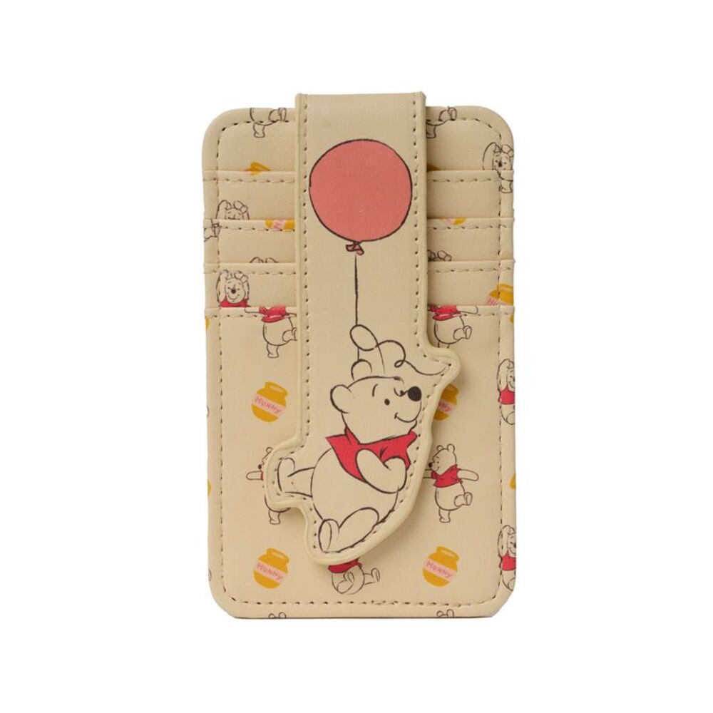New Womens Disney Winnie the Pooh Card Holder Wallet Button Snap Closure